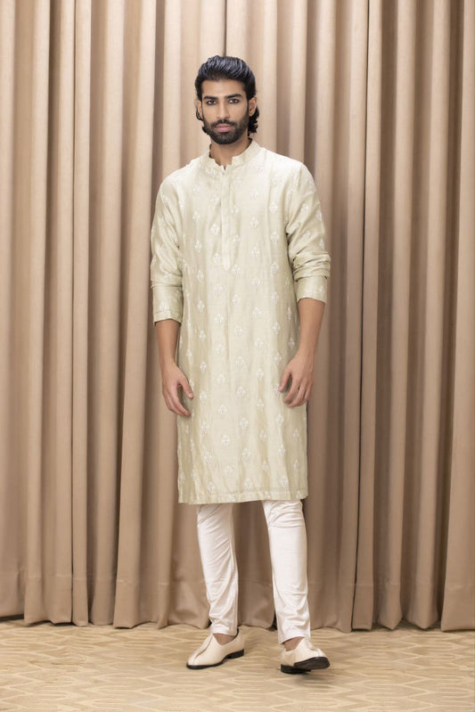 MINT GREEN KURTA WITH WHITE PAJAMA