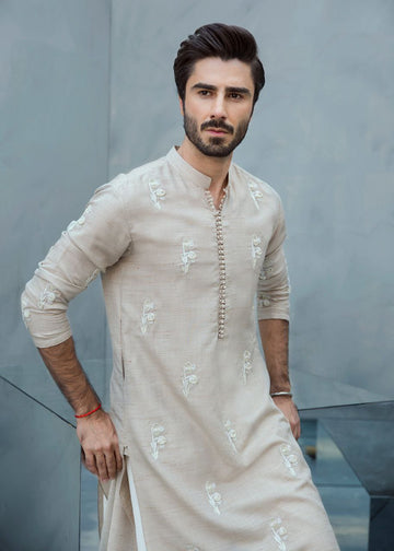 FLORAL MOTIFS EMBROIDERY WORK DESIGNER KURTA WITH PAJAMA